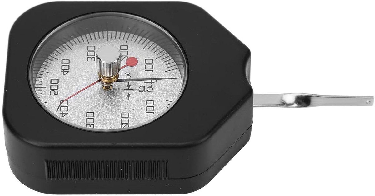 Spanningsmeter - Druk meter - Precisie meten - Dubbele wijzer - 500 gram - Zilver