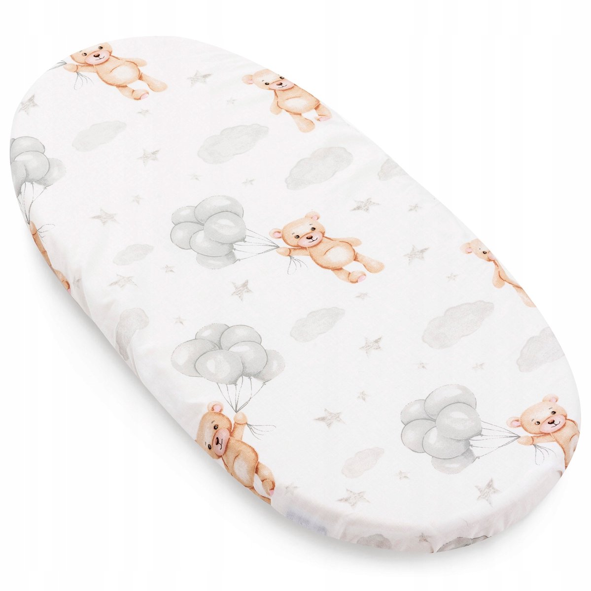 Hoeslaken met elastiek voor wieg/reiswieg 80x40cm Cloudy Bears