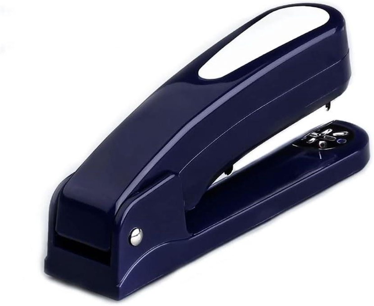 Bureaunietmachine - Nietapparaat Kantoor - Documenten Binden - Arbeidsbesparend Ontwerp - 14.5 cm - Blauw
