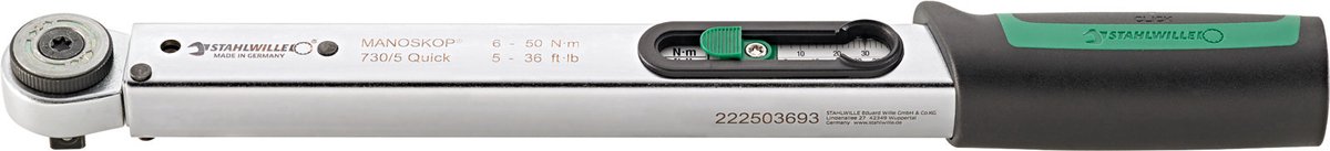 Stahlwille Torquesleutel 6-50 Nm 3/8" met Ratel 9x12mm