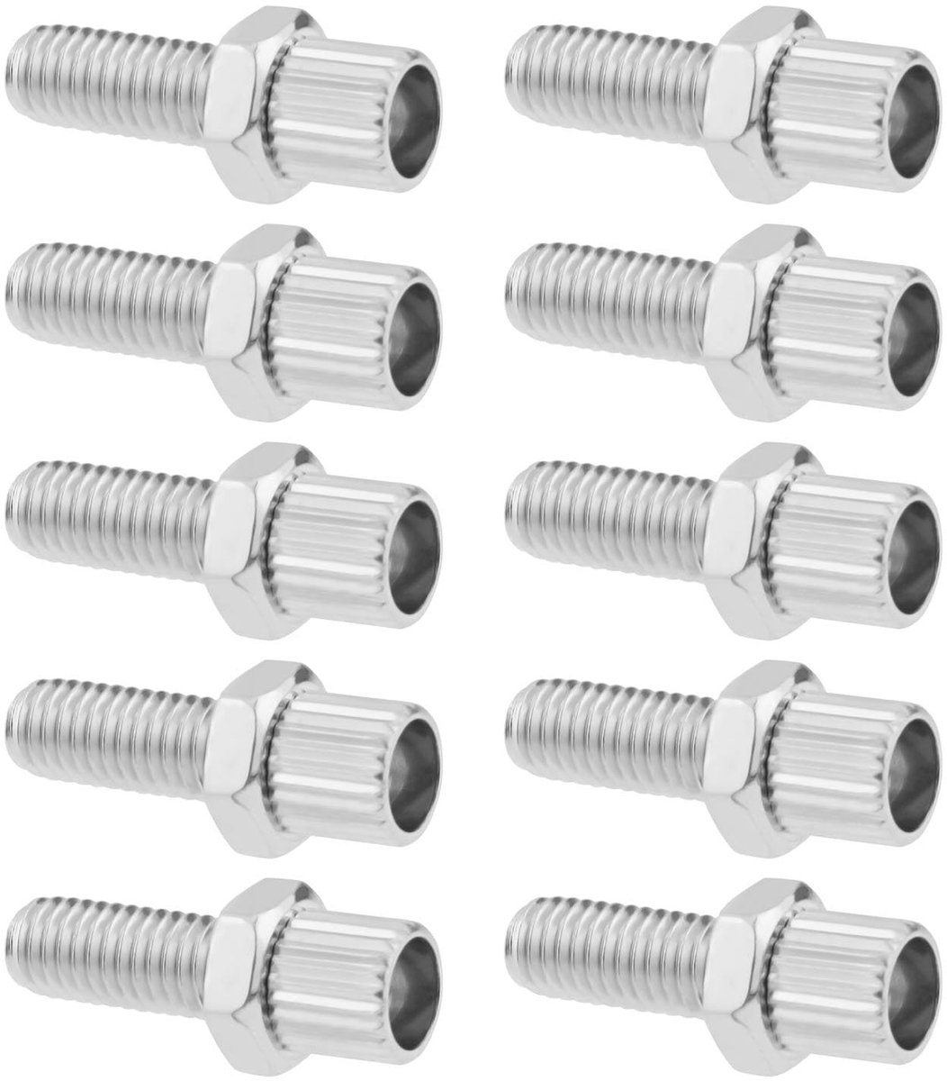 Dailygoods- Remvat 10x Set - M6 Draad - Staal - 25 mm Lengte - Fiets/Motorfiets/Scooter - Remhendel Bevestigingsmiddel - Rembouten