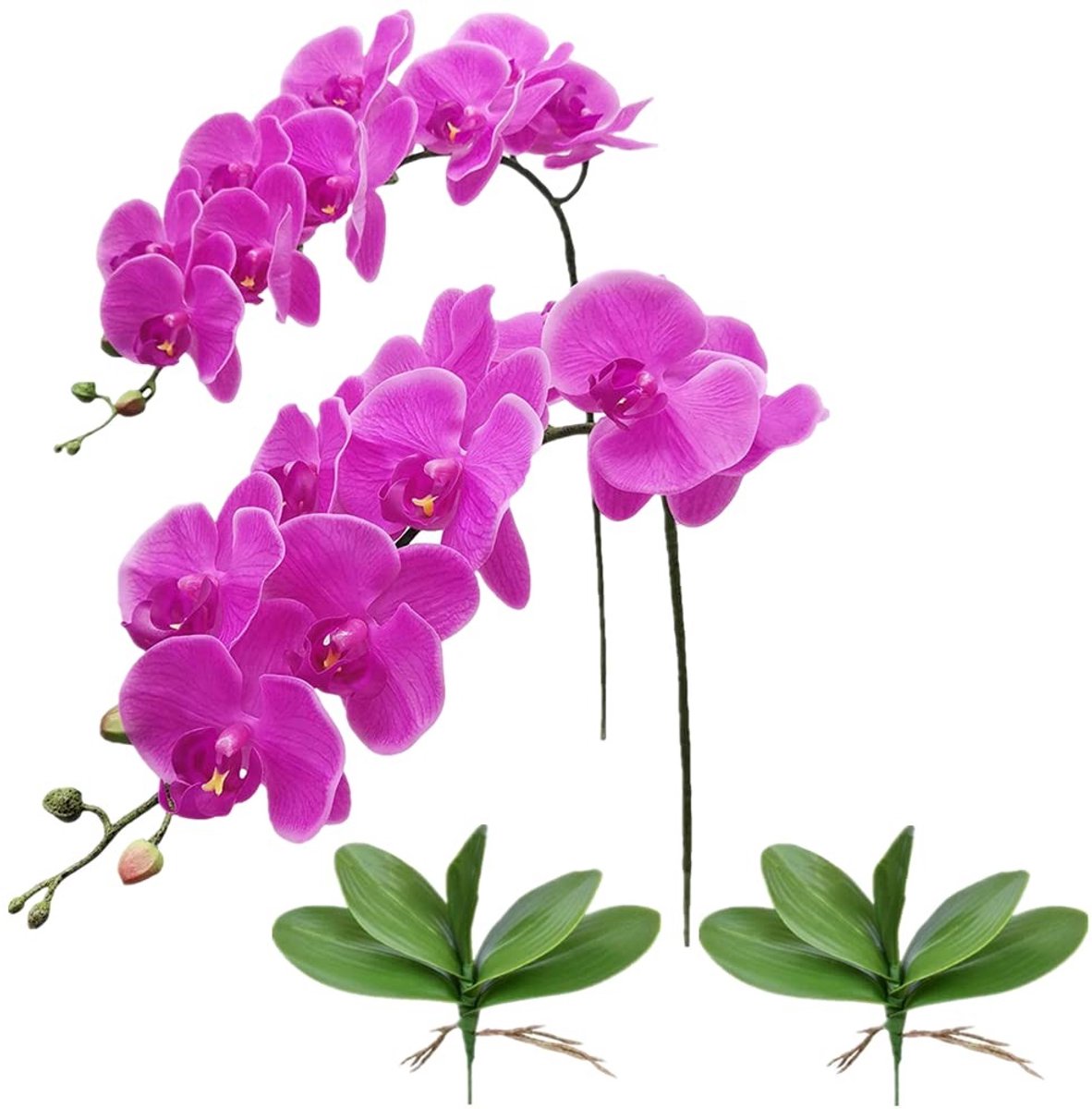 Dailygoods- Orchidee Stengels 42 Inch - Kunstmatige Takken - Echte Touch Bloemblaadjes - Decoratie voor Bruiloften - Realistische Stengels - Onderhoudsvriendelijk - Nep Orchidee