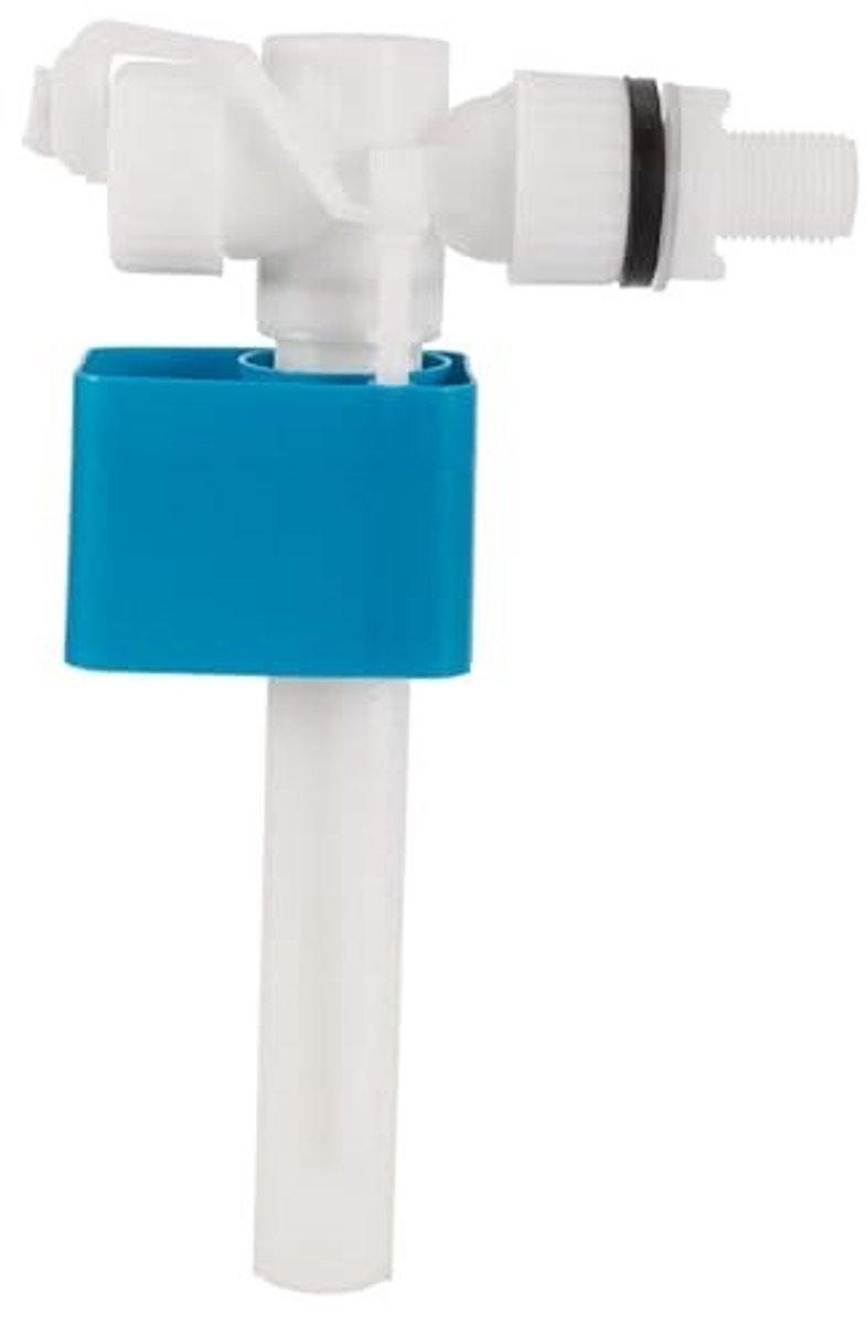 ZEYNOMAX- Inlaatklep G 1,27 cm - Zijdelingse Inlaatklep - Messing/ABS - Horizontaal Inlaatventiel - Goede Afdichting - Totale Hoogte 245 mm - Toiletventiel