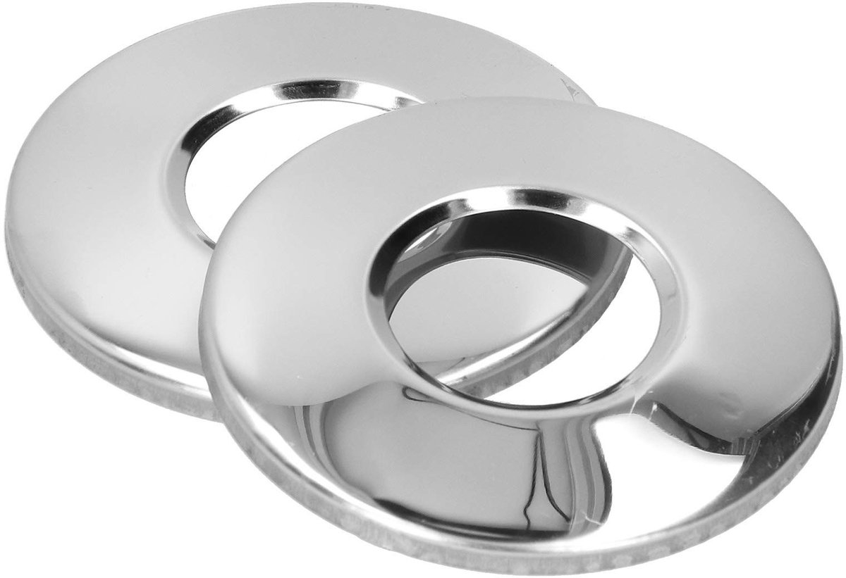 JHUBERS- Rozet Platen 2 Stuks - RVS - Afdekplaten - Vervangende Onderdelen - Voor Zwembadladderbuis 4,3 cm - Schokbestendig - Afdekplaat