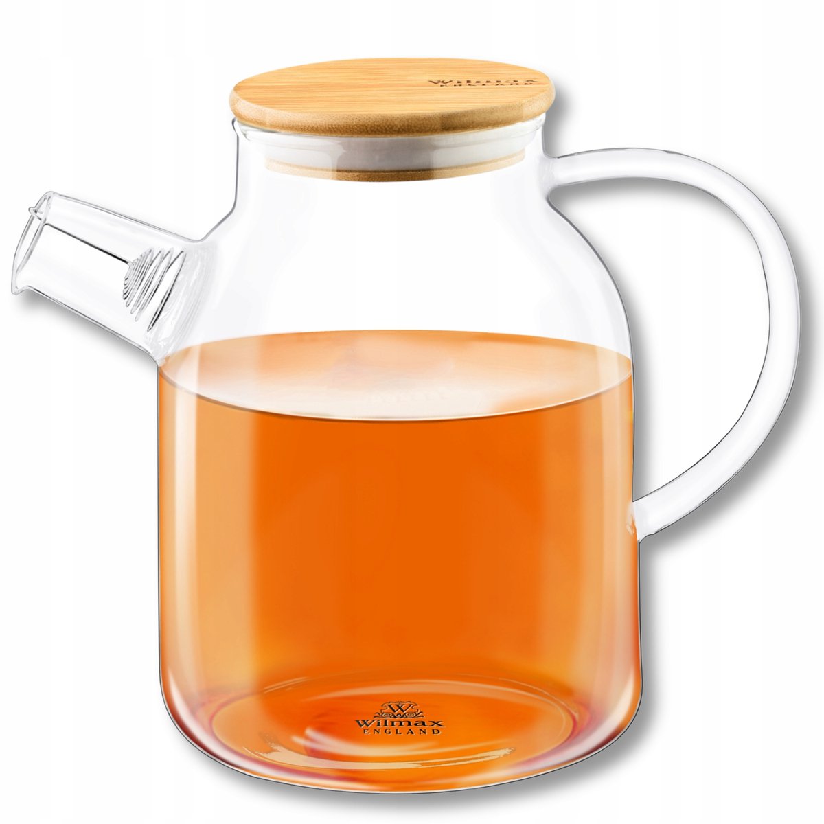 Glazen theepot 1.6L met RVS filter en bamboe deksel