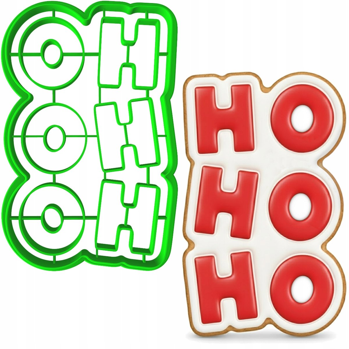 Kerst Koekjesvorm HO HO HO 10cm - Bakken met Plezier