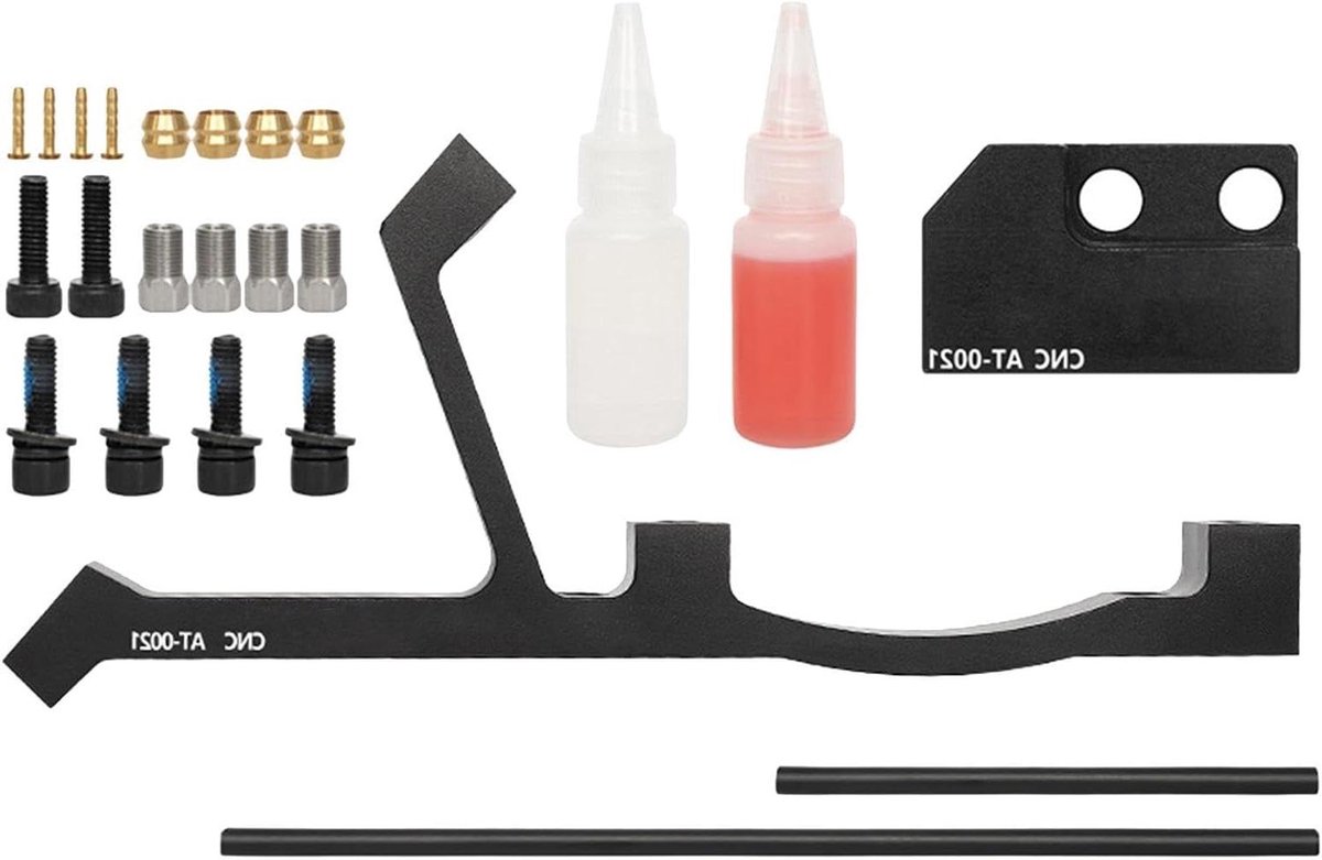 Schijfrem Adapter - Fiets Hardware - Veilig Fietsen - Precisiegesneden Beugel - 203/220mm Rotor - Zwart