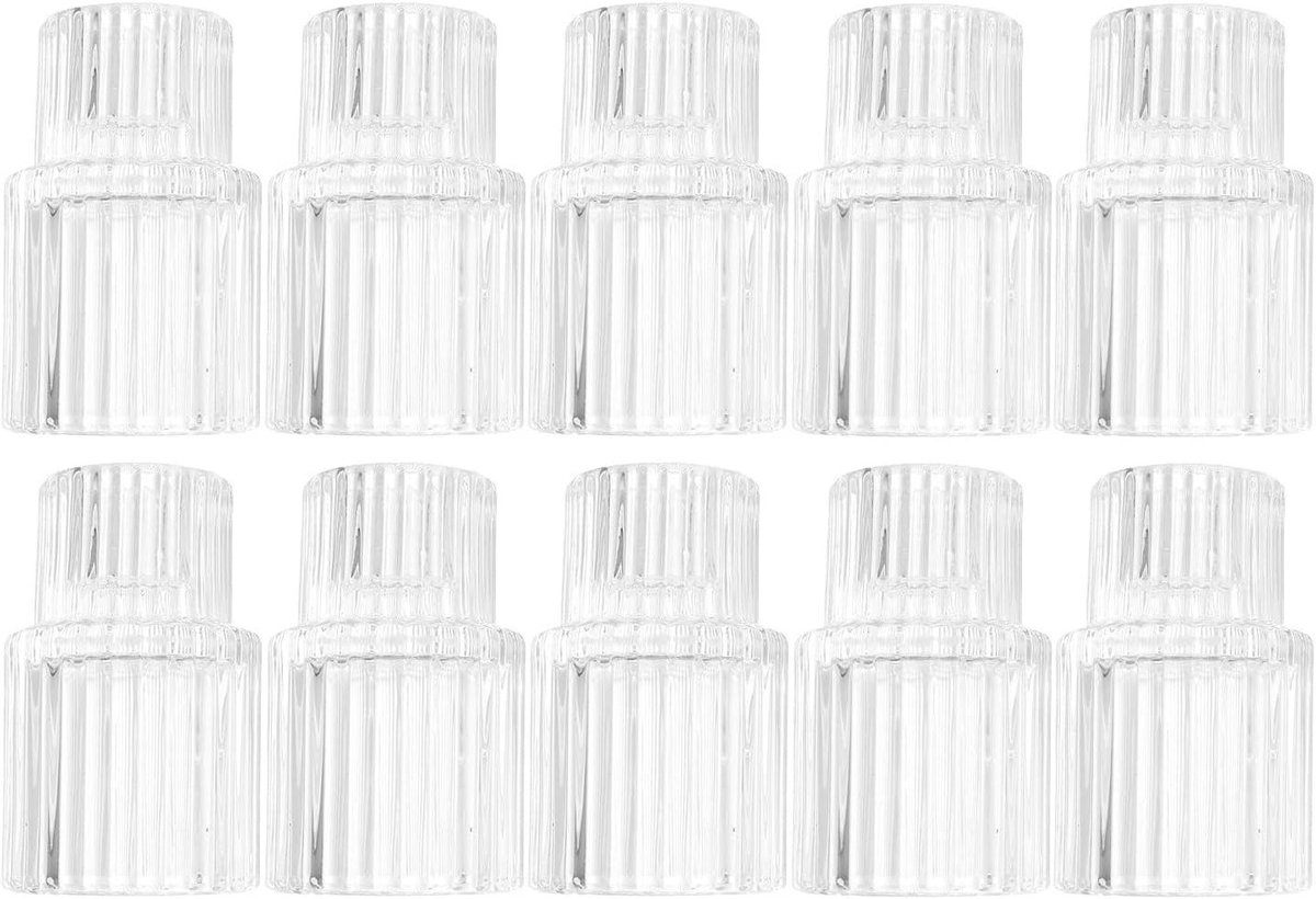Glassen Theelichthouders - Votive houders - Sfeerverlichting Creëren - Set van 10 stuks - 7 x 4.3 x 3.3 cm