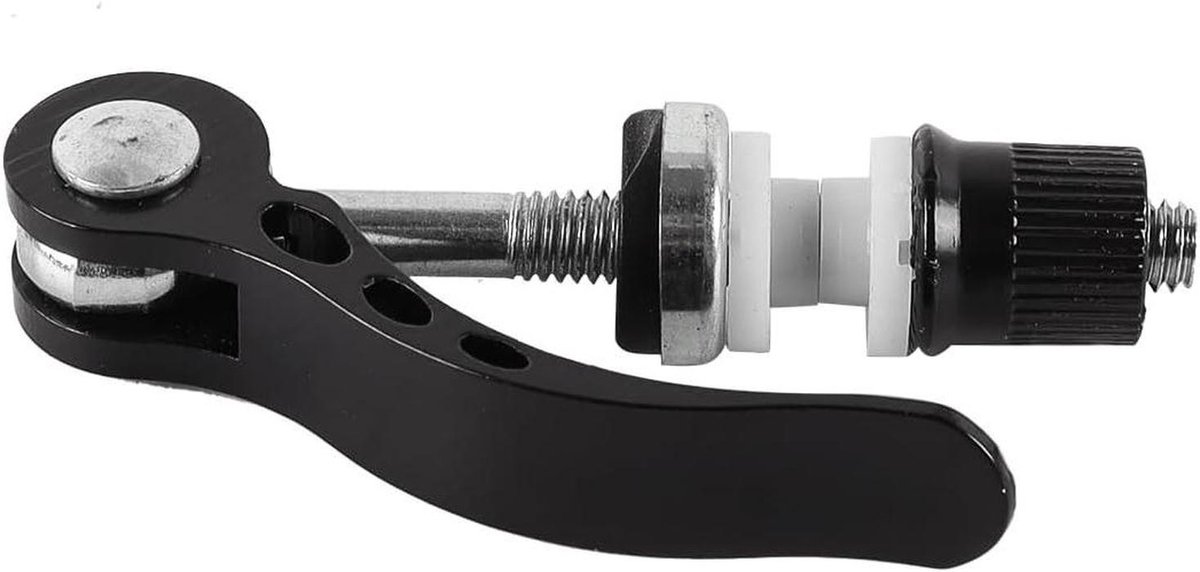 Zadelpen Klem - Snelsluiting Fiets - Zadelhoogte Instellen - Duurzaam Staal Aluminium - 124 mm - Zwart