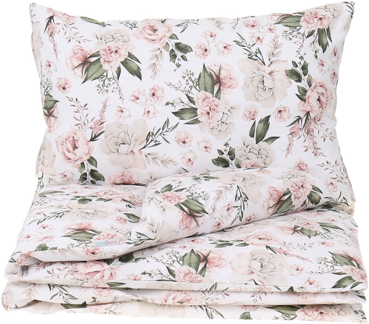 Babymam Kinderbeddengoed 2-delig 120x90cm Katoen Bloemen