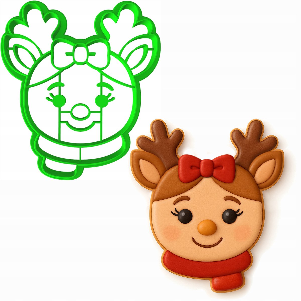 Koekjesvorm Kerst Rendier 8cm - Perfect voor Kerstkoekjes