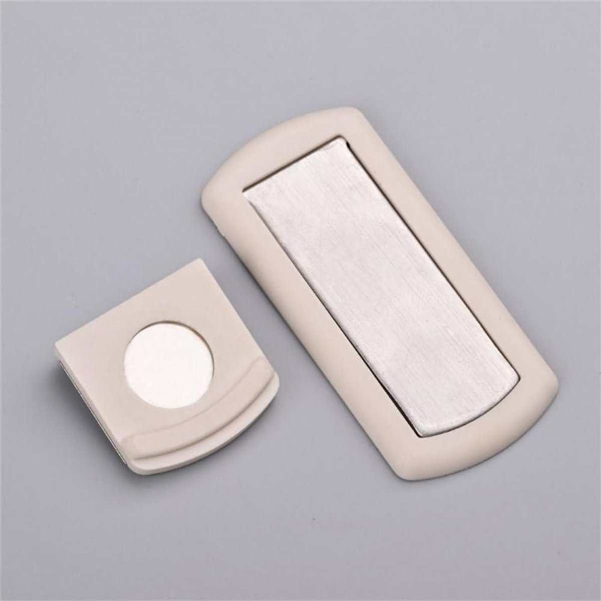 Deurstopper - Magnetische Stopper - Deuren Beschermen - Onzichtbaar Ontwerp - 60 x 25 mm - Gebroken Wit