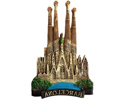 Koelkastmagneet Souvenir - Decoratieve Magneet - Keuken Decoratie - Handgemaakt Polyresin - 10x6cm - Barcelona
