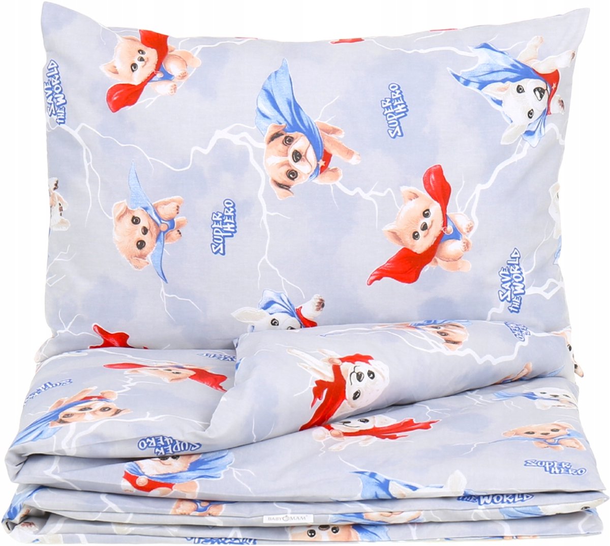 Babymam Kinderledikant beddengoed 2-delig 120x90 cm Super Honden