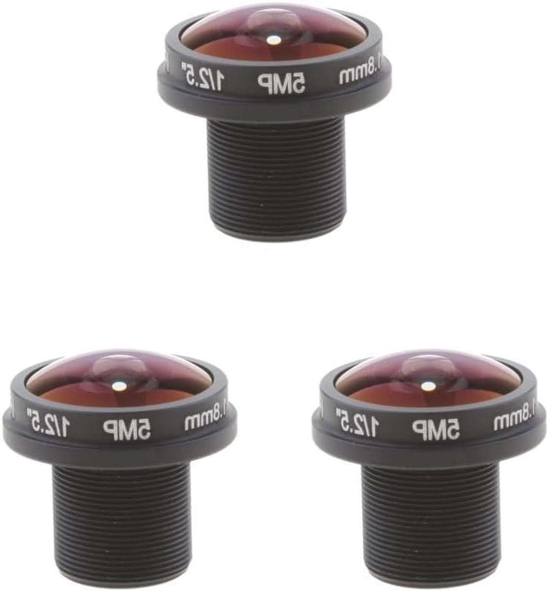 Groothoek Lens - Mini Fisheye - Camera Beeld - 5MP Resolutie - 1.8mm Brandpuntsafstand - Zilverkleurig