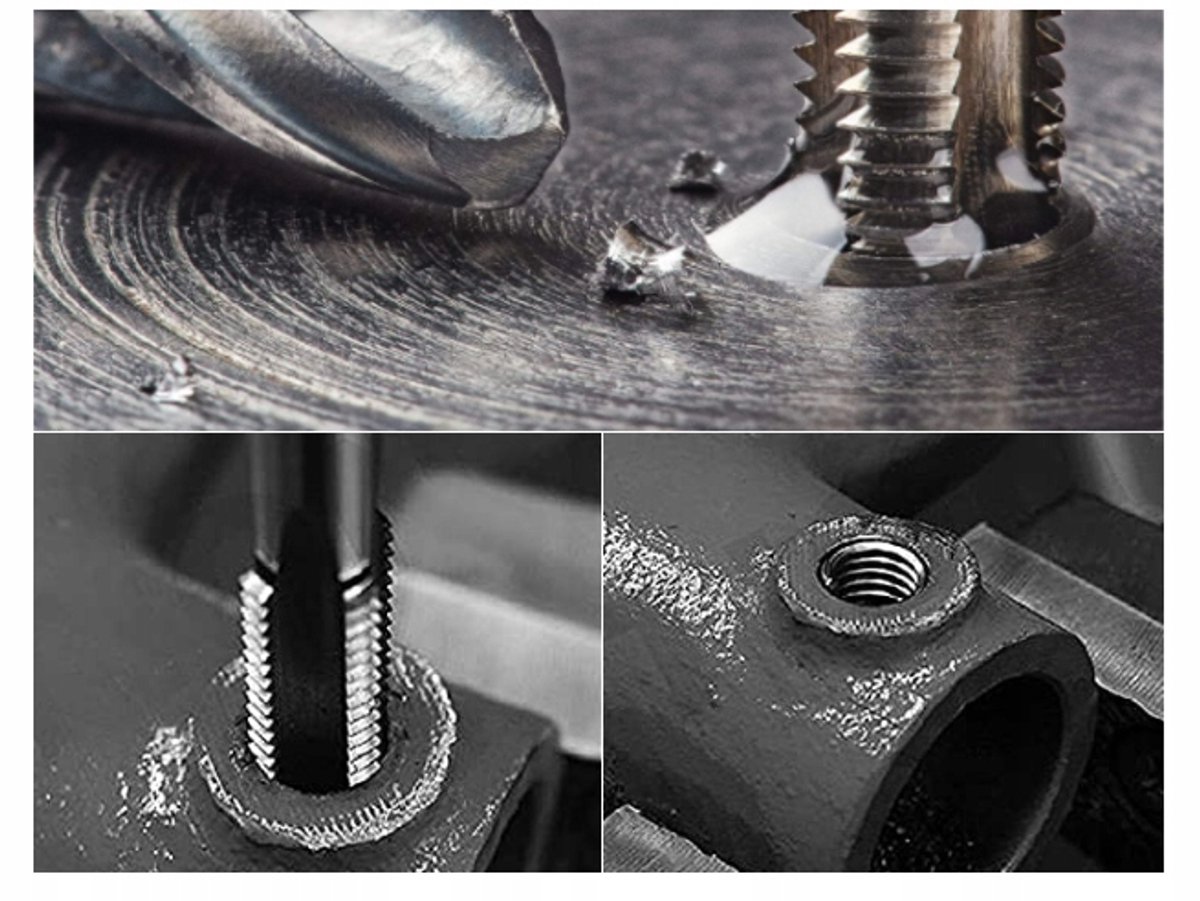 Gereedschapset: 2x M8x1.00mm Tapsnijder & Schroefdraad Snijring