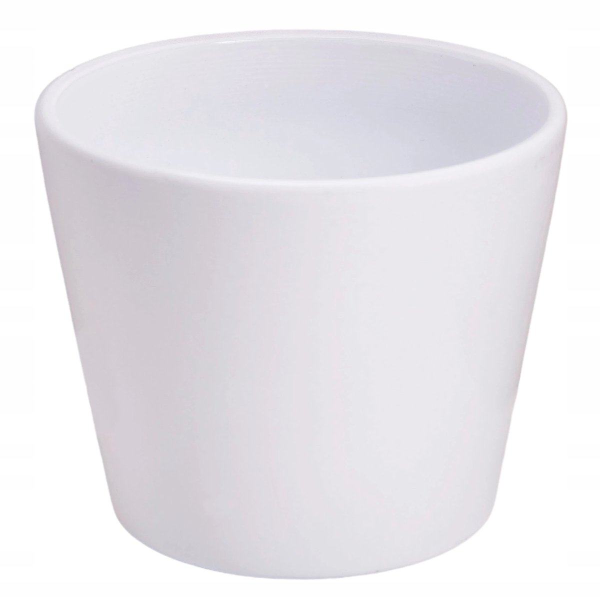 Decoratieve Keramiek Pot 8,5 cm Wit - Stijlvolle Bloempot & Plantenbak