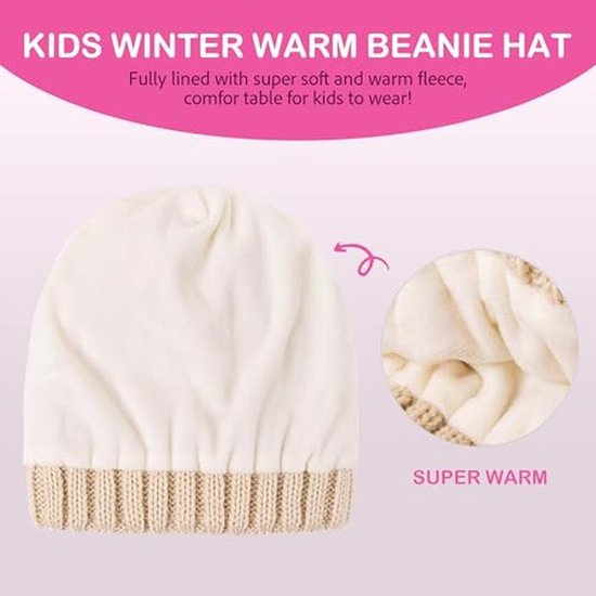 Baby Mutsjes - Winter Mutsjes - Warm Houden - Fleece Gevoerd - 2-Pack - Meisjes — afbeelding 4