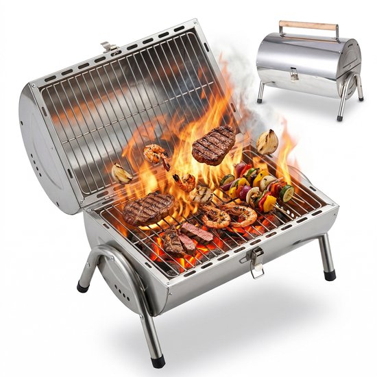 Tafelgrill - 41,5x35x24,5 cm - zilver — afbeelding 3
