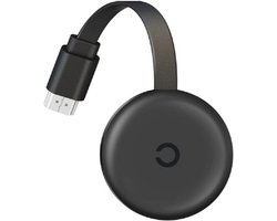 Draadloze Display Adapter voor HDMI Streaming en Scherm Delen, 4K en 1080P, 2.4GHz/5GHz WiFi, AirPlay en Miracast, Plug and Play, Zwart