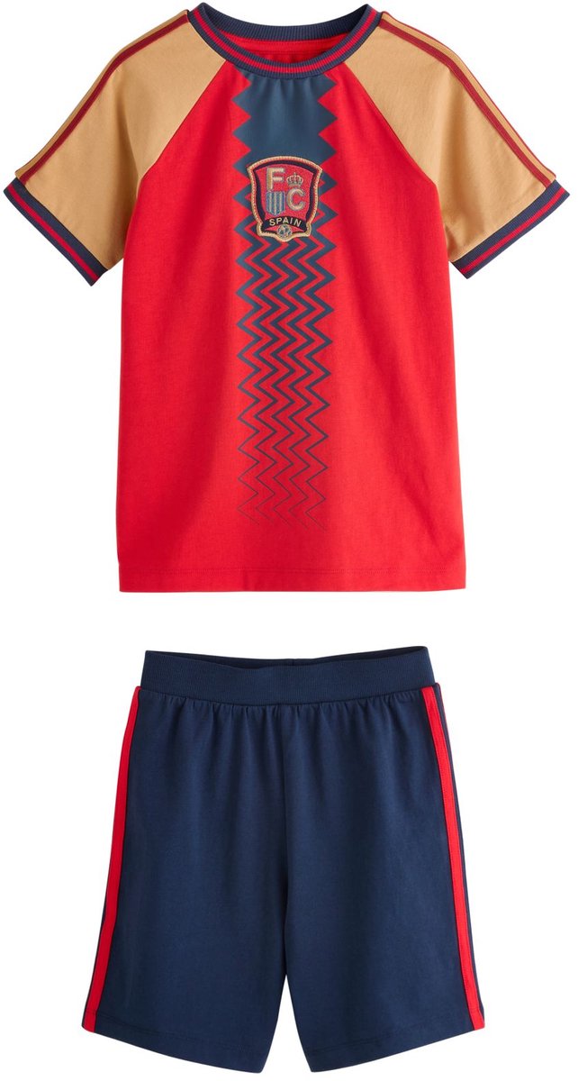 Next - Jongens - Korte voetbalpyjama - Rood