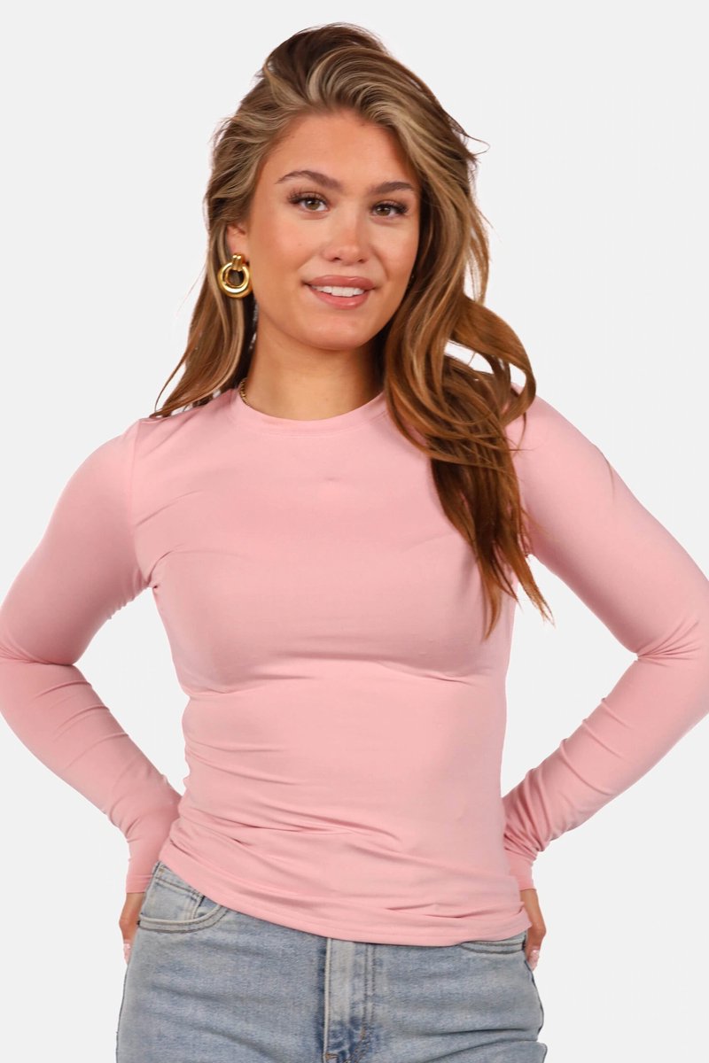 Getdrezzed Top - Maat: L - Basic travel top lichtroze