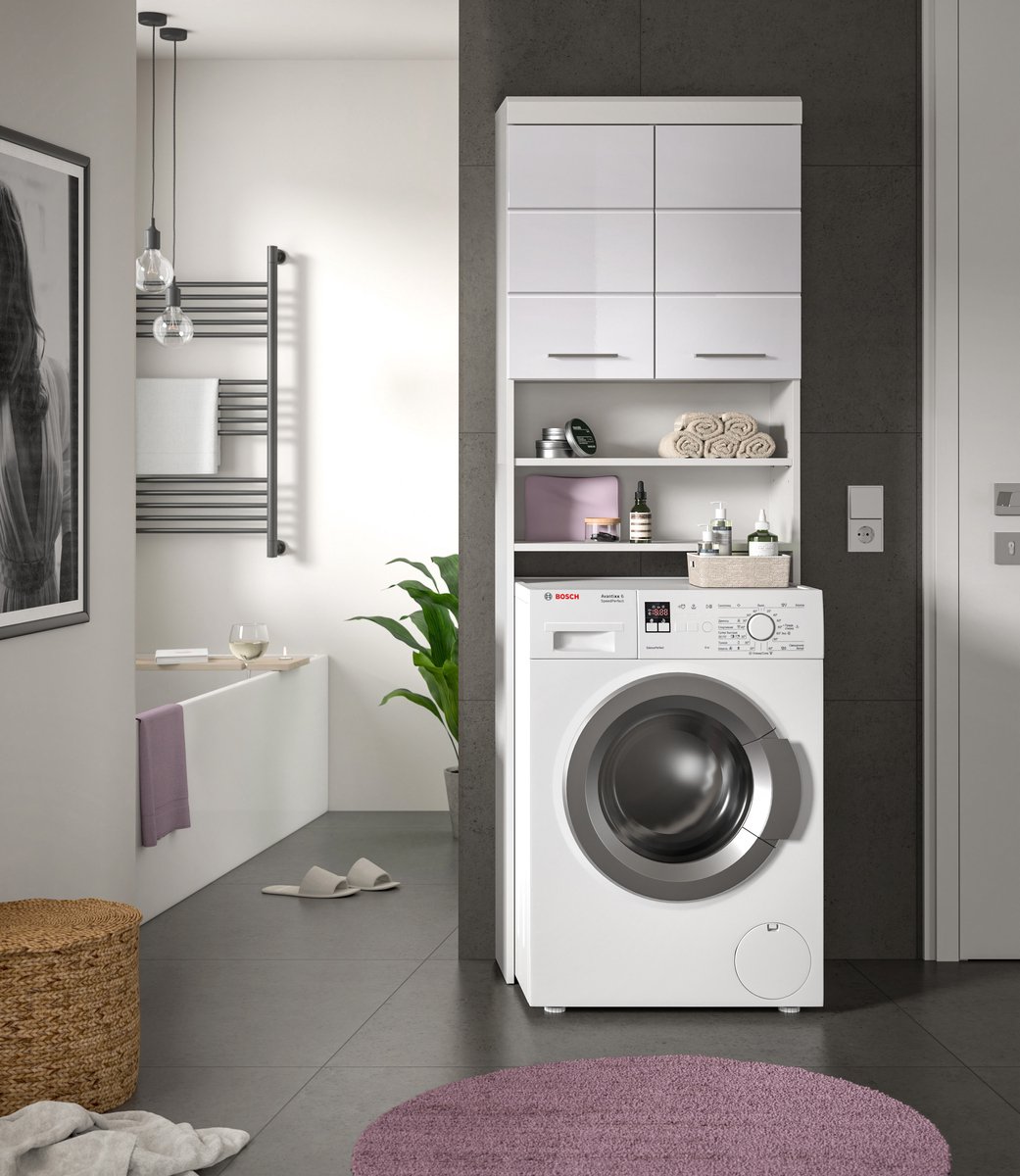 xonox.home wasmachine-overkast Scout wit imitatie (B/H/D: 63x191x24 cm)