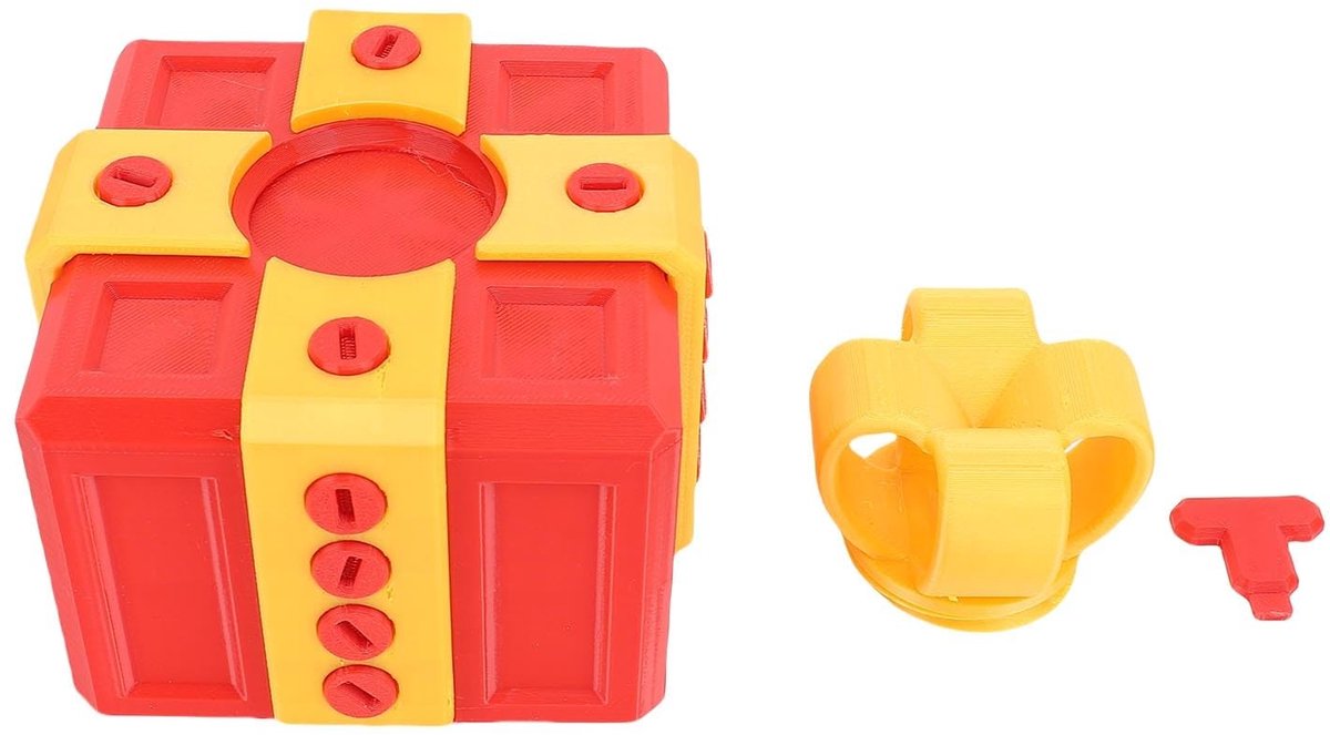 Dailygoods- Cadeaudoos Vervelend 3D-geprint Ontwerp - Geschenkdoos - Cadeau Doosje - Bureauornamenten - Innovatief - 10x10 cm - Grappige Geschenkdoos