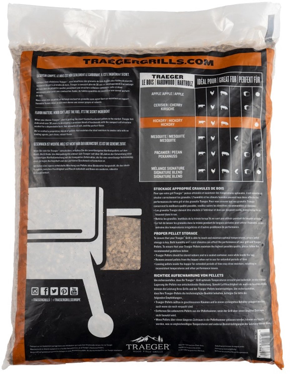 Traeger Fsc - Pellets Hickory 9 kg sac