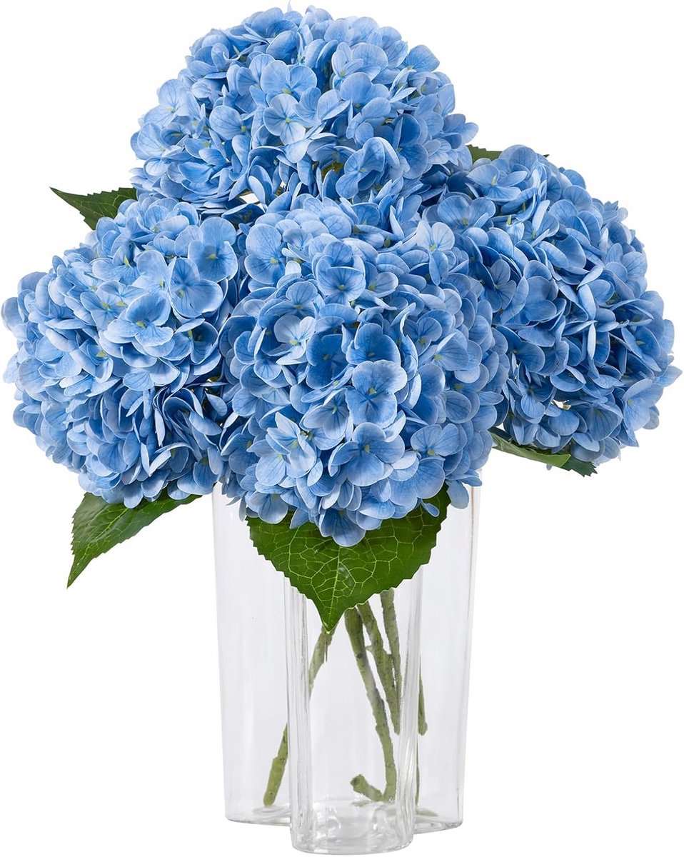 Kunstbloemen Hortensia - Nepbloemen Boeket - Decoratie Huis - Real Touch Latex - 50 cm - B