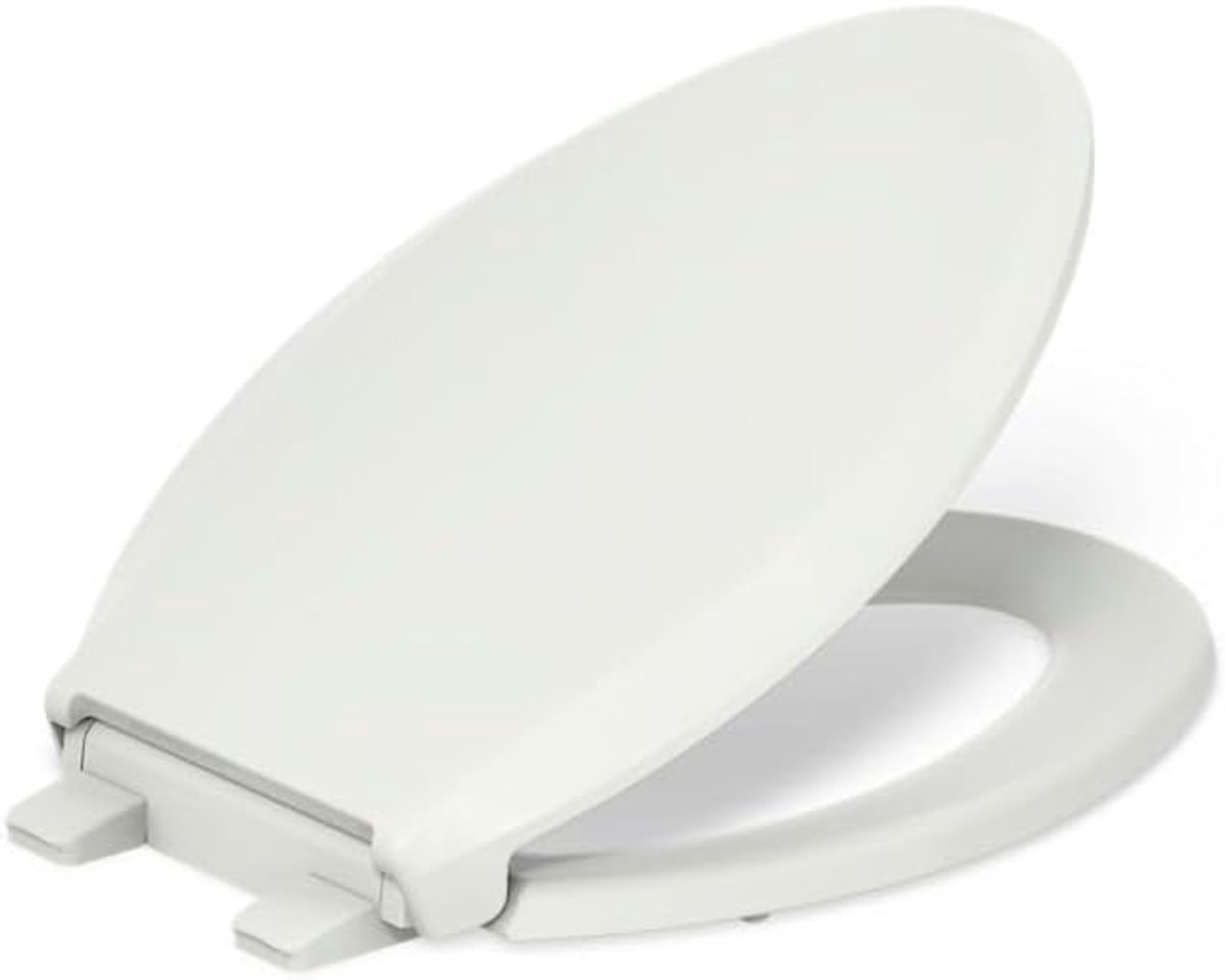 Toiletbril - Langwerpige zitting - Badkamer comfort - Stilsluitend mechanisme - 458 x 36 cm - Duin