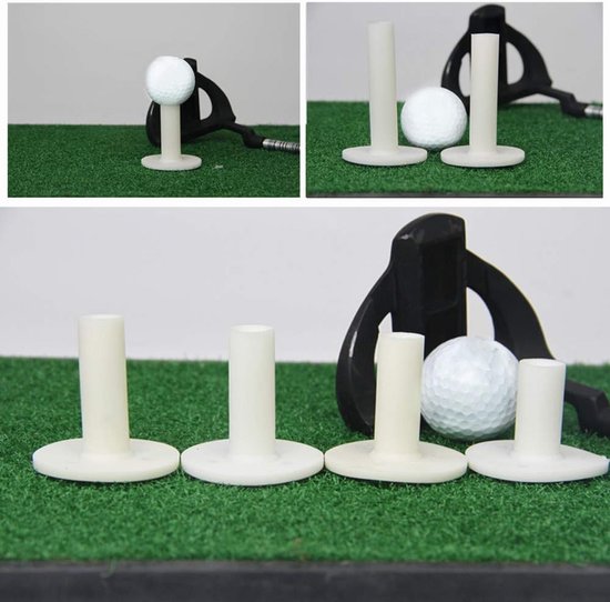 Golf Rubber Tees - Oefenmat Tees - Golf Training - Vijf Maten Set - 5 Stuks - Wit van GOLF — afbeelding 3