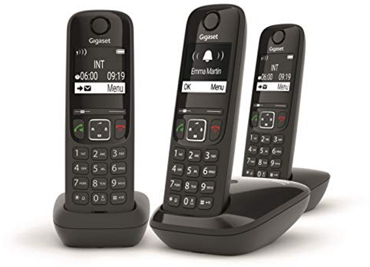 Draadloze Telefoon - Huistelefoon - Thuisgebruik - Handsfree functie - 100 Namen - Zwart