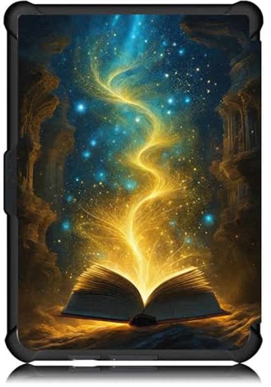 Beschermhoes E-reader - Hoes Kobo Clara - Lezen Onderweg - 360 Graden Bescherming - 6 Inch - Blad Print — afbeelding 4
