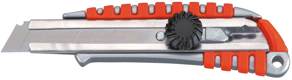 MAUL Snijmes Profi Plus 18 mm met rubber bekleed rutschfest metaal staal Zink rubber 15,6 cm rood