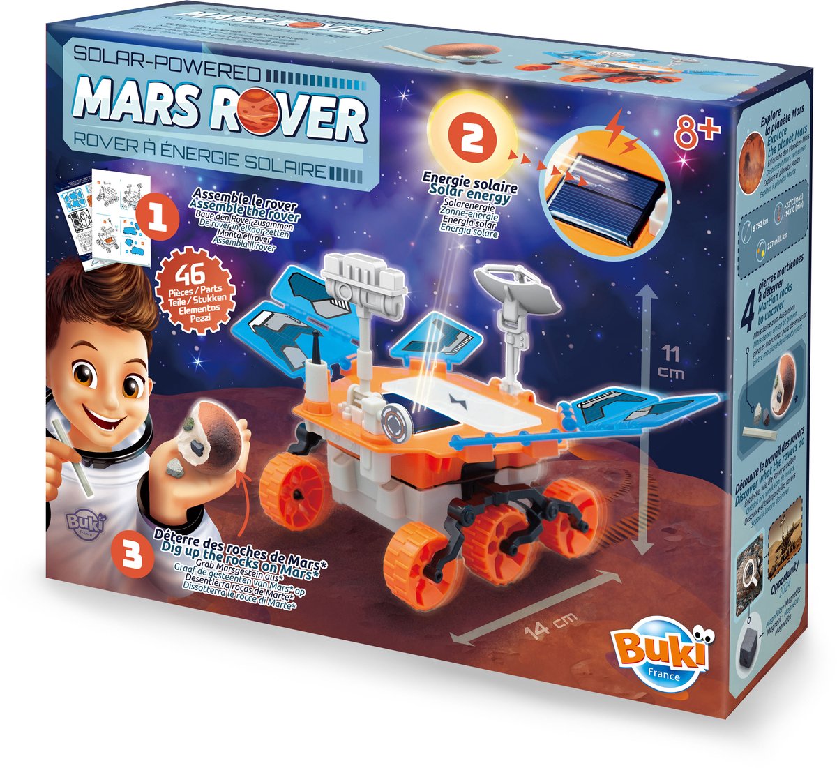 Buki - Marsrover op zonne-energie - Constructiespeelgoed - Voertuig op zonne-energie
