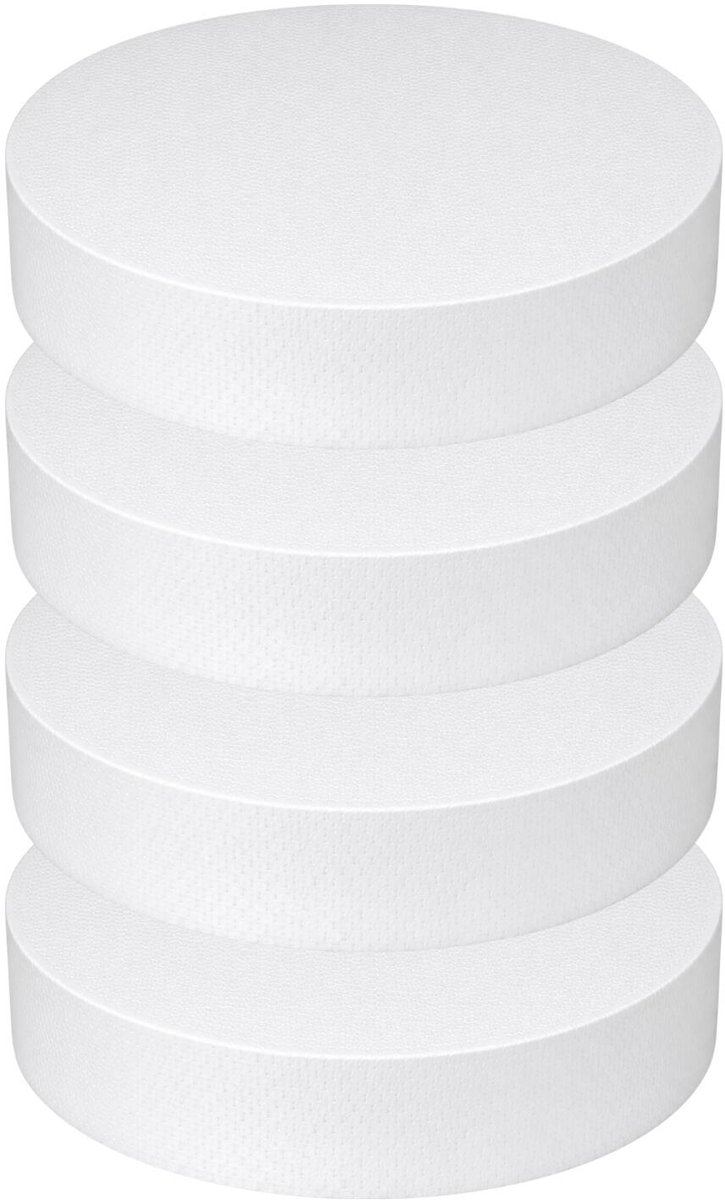 Piepschuim vormen cirkel - 4x - D30 x 4 cm -