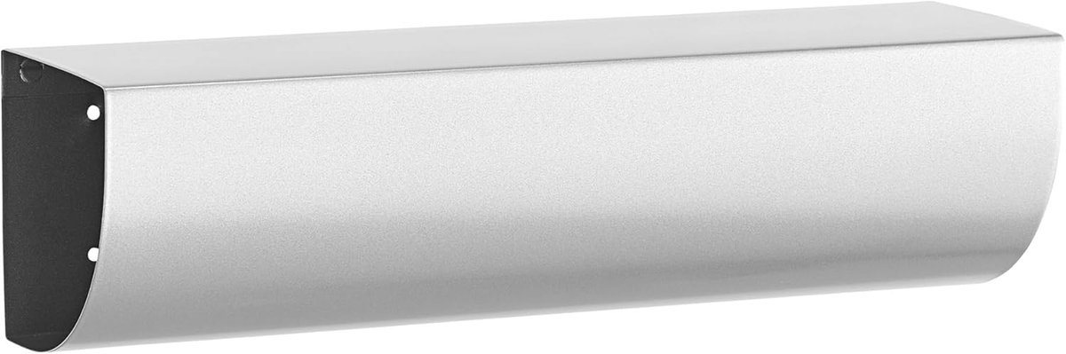 Krantenbox Metaal - Brievenbus Accessoire - Post Ontvangen - Dubbelzijdig Bruikbaar - 36.2 cm Breed - Zilver