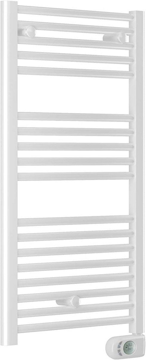 Elektrische radiator - Badkamer verwarming - Badkamer verwarmen - Digitale thermostaat - 1000 x 480 mm - Wit