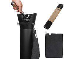 Koffiedik Bak - Afvalbak Espresso - Barista Werkplek - Ingekapte Klopstang - 68 Liter - Zwart