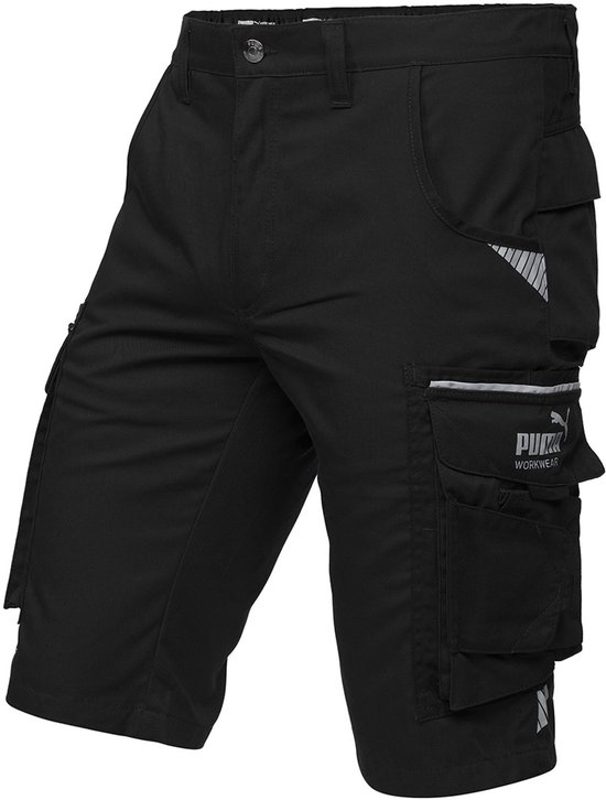 Shorts de travail PUMA Workwear Precision X pour hommes – shorts de travail – extensibles, robustes et réfléchissants – nombreuses poches – Noir - 60