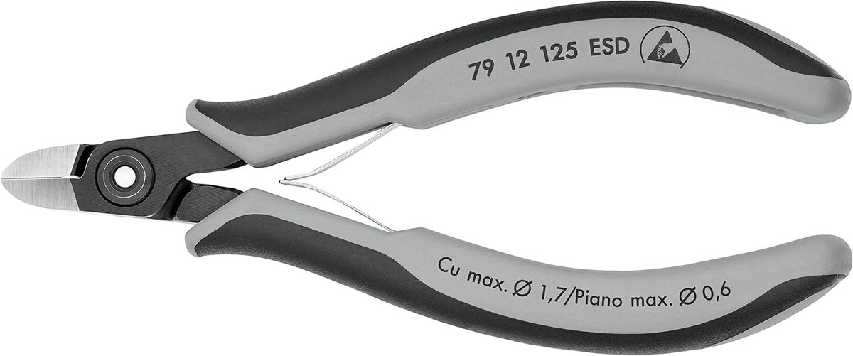 Precisie zijsnijder - Elektronica tang - Fijn snijwerk - ESD bescherming - 125 mm - Multicolor