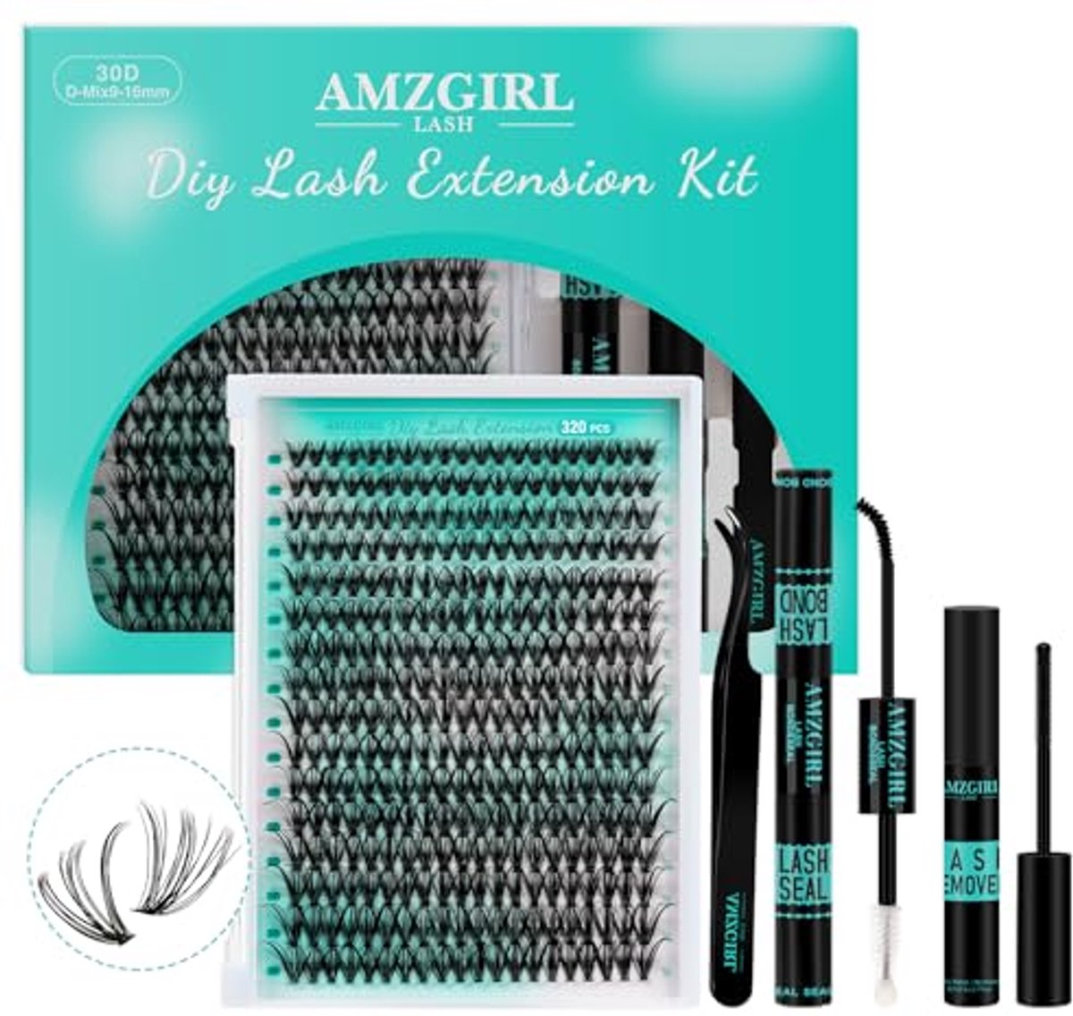Wimperextensions Set - Kunstwimpers Individueel - Draag Je Wimpers - Natuurlijk Effect - 320 Stuks - Zwart