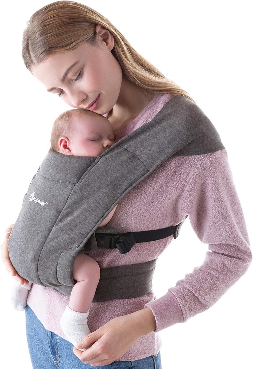 Draagzak Baby - Buikdrager Newborn - Baby Dichtbij - Ergonomische M-positie - 3-12 kg - Grijs
