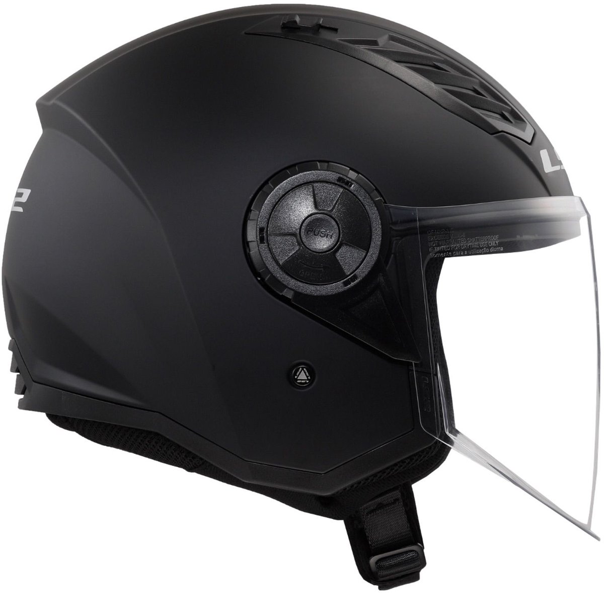 LS2 OF616 Airflow II Solid Mat Zwart 06 Jethelm - Maat XXXL - Helm – foto 3