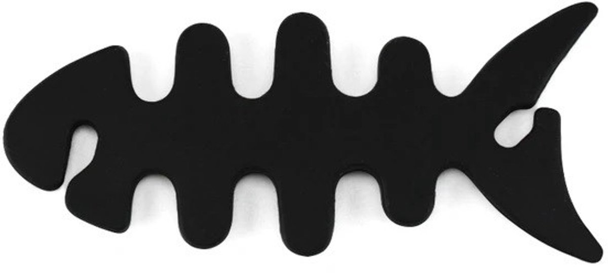 Hurtel Serie - Kabel Organizer in Visvorm - Zwart - Plastic