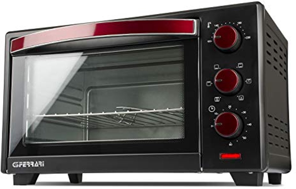 Elektrische Oven - Convectieoven Mini - Snel Koken - Dubbel Glas - 20 Liter - Zwart