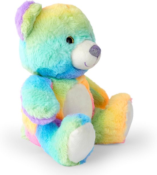 Regenboog Beer Knuffel - Zacht Speelgoed - Knuffelen en Spelen - Uniek Kleurontwerp - 25 cm - Multikleur — afbeelding 5