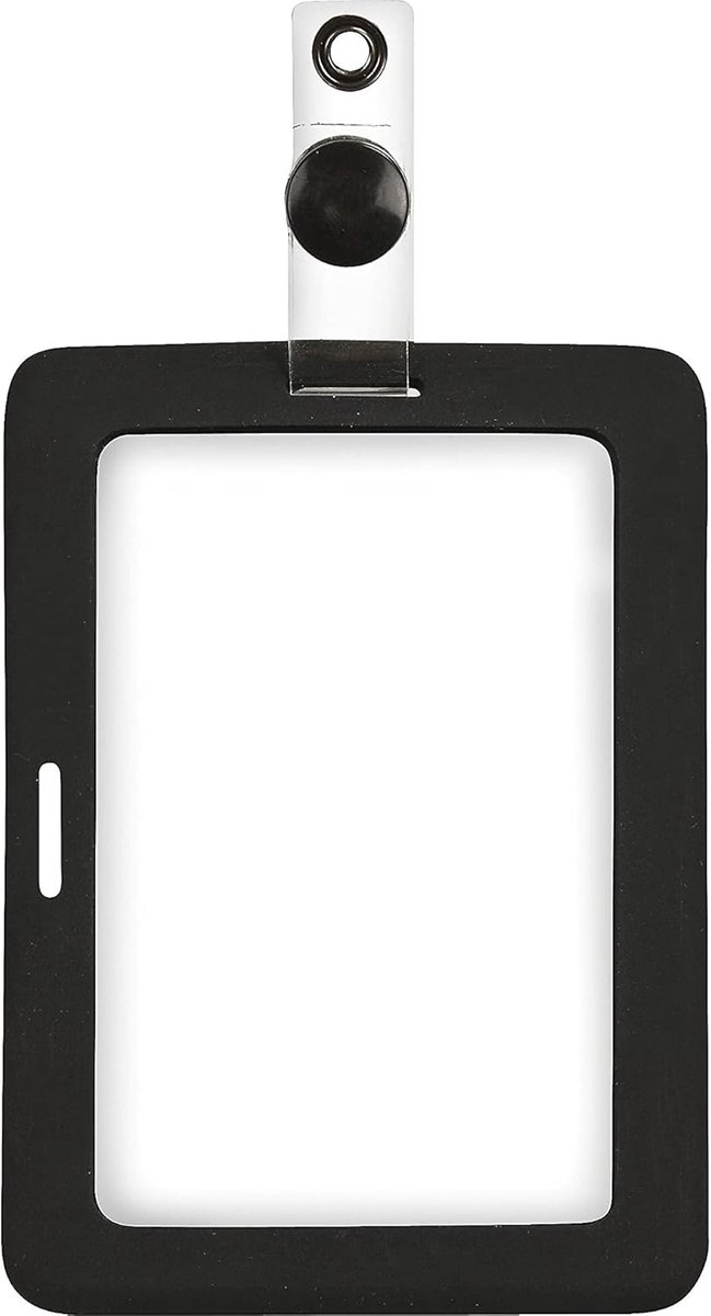 Badge Houder - Kaarthouder - Identificatie Tonen - Ultrahelder Venster - 4 x 2.75 inch - Zwart