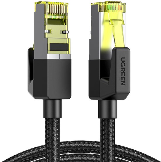 Cat7 Ethernet kabel 3m, 10Gbps, 600MHz, FTP afgeschermd, nylon, RJ45, compatibel met Cat6/Cat5e voor router, PS4, modem